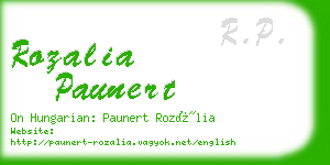 rozalia paunert business card